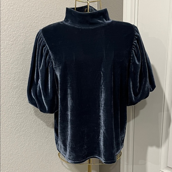 Free People Midnight Velvet Blouse - Picture 1 of 5